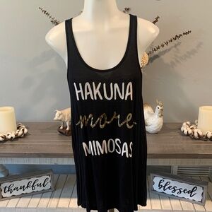 Black Graphic Tank Top